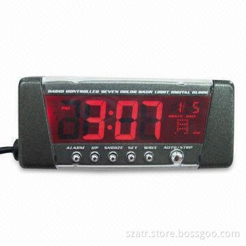 Car Thermometer with LCD Display, Made of ABS Material, Available in Silver/Gray and Dark Colors